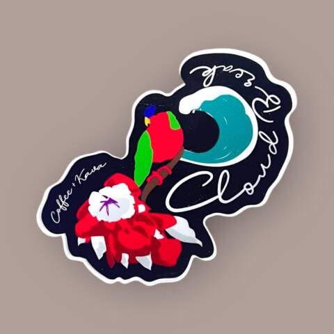 Fiji National Bird And Flower Sticker